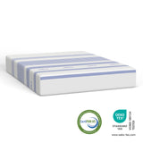 Vibe Gel Memory Foam Mattress, Fiberglass Free 8-Inch CertiPUR-US Certified Bed-in-a-Box, Queen, White Vibe