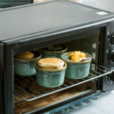 Ramekins 8 oz Oven Safe for Creme Brulee, Souffle Dishes - Ceramic Baking Bowls Set of 4 for Pudding Cups, Custard, Ice Cream, Dips and Appetizers - Light Green HENXFEN LEAD