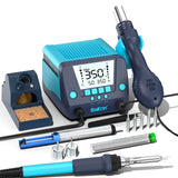 BAKON 882 2-In-1 SMD Hot Air Rework and Soldering Station with LCD Display,°F /°C,Auto Sleep & Standby,Digital Correction, Solder Wire, Tips,Tweezers, Nozzles,Solder Sucker BAKON