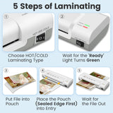 Laminator Machine,VidaTeco 9-inch Thermal Laminator with Laminating Sheets 20 pcs,Laminating Machine with 2-Min Faster Preheat,Small Personal Lamination with Patented Roller for Teacher,Home VidaTeco