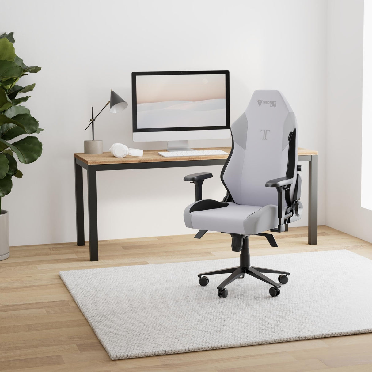 Secretlab Titan Evo Artic White Gaming Chair - Reclining, Ergonomic & Comfortable Computer Chair with 4D Armrests, Magnetic Head Pillow & 4-Way Lumbar Support - White - Fabric Secretlab