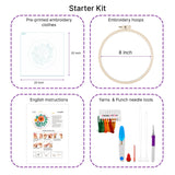 Punch Needle Embroidery Kit for Beginners – Complete Set with Patterned Fabric, Hoops, Yarns & Tools – DIY Rug-Punch Craft Kit for Adults & Kids (1 Style) Looples