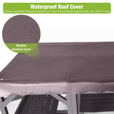 GUTINNEEN Catio Large Cat House Outdoor Walk in Outdoor Cat Enclosure Indoor Cage Kitty Condo Playpen with Door, Platform & Small House - 62.6" GUTINNEEN