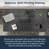 Desky Single Sit Stand Desk - Adjustable Standing Desk - Ergonomic Sit & Stand Up Desk - 71x29.5" Electric Standing Desk - Adjustable Height Table - Sit to Stand Desk - Height Adjustable Desk, Black Desky