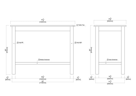 Boraam Sonoma Pub Table, Barnwood Wire-Brush Boraam