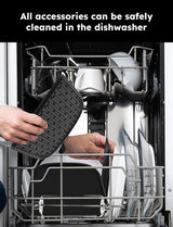 Nuwave Brio Air Fryer Oven, 15.5Qt X-Large Family Size, SS Rotisserie Basket &Skewer-Kit, Reversible Ultra Non-Stick Grill/Griddle Plate, Powerful 1800W, Integrated Smart Thermometer,Black Nuwave