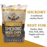 Wood Smoker Chips Bundle of 3 Flavors - Apple, Mesquite & Hickory Wood Chip for Smokers, Can be Use on Gas, Charcoal Grill, Smoke Wood Chips for Grilling, BBQ & Camping by Mr. Bar-B-Q(3 x 1.6 Lb Bags) Mr. Bar-B-Q