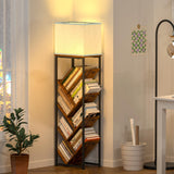 Cutogxon Tree Bookshelf with Light - 8 Tier Floor Standing Tree Bookshelf for Hardcover Books Three Types of Light Cutogxon