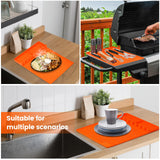 Blackstone Silicone Mat for BBQ Grill, Heat-resistant Silicone Grill Mat for Blackstone, Blackstone Spatula Mat with Drip Pad, Silicone Griddle Tools Mat for Kitchen, Cooking & Countertop Duckart