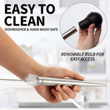 Zulay Kitchen Stainless Steel Turkey Baster for Cooking - Food Grade Metal Turkey Baster Syringe & Silicone Suction Bulb - Turkey Baster Large Size - Includes 2 Detachable Needles and Cleaning Brush Zulay Kitchen