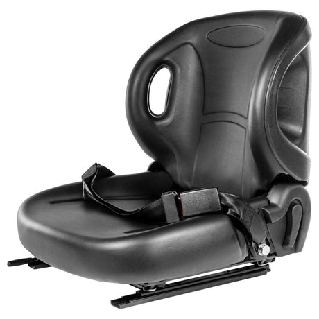 Stark USA Universal Forklift Seat Replacement Mechanical Seat Suspension Seatbelt Adjustable Clark Cat Toyota Seat Curved Back Stark USA