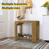 Update Adjustable Wooden Shower Benches for Inside Shower, 26.4'' Wood Shower Bench Waterproof, 440lbs Bathroom Bench with Storage, Sauna Bench for Bathroom, Shower Chairs for Seniors Adults Elderly WXCOPON