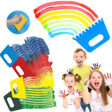 Paint Cup With Handle, Silicone Split Cup, Acrylic Pouring Strainers, Scrapers Kit for DIY Paint, Resin Molds, Epoxy Resin Art and Creating Unique Patterns Art Supplies FASALX