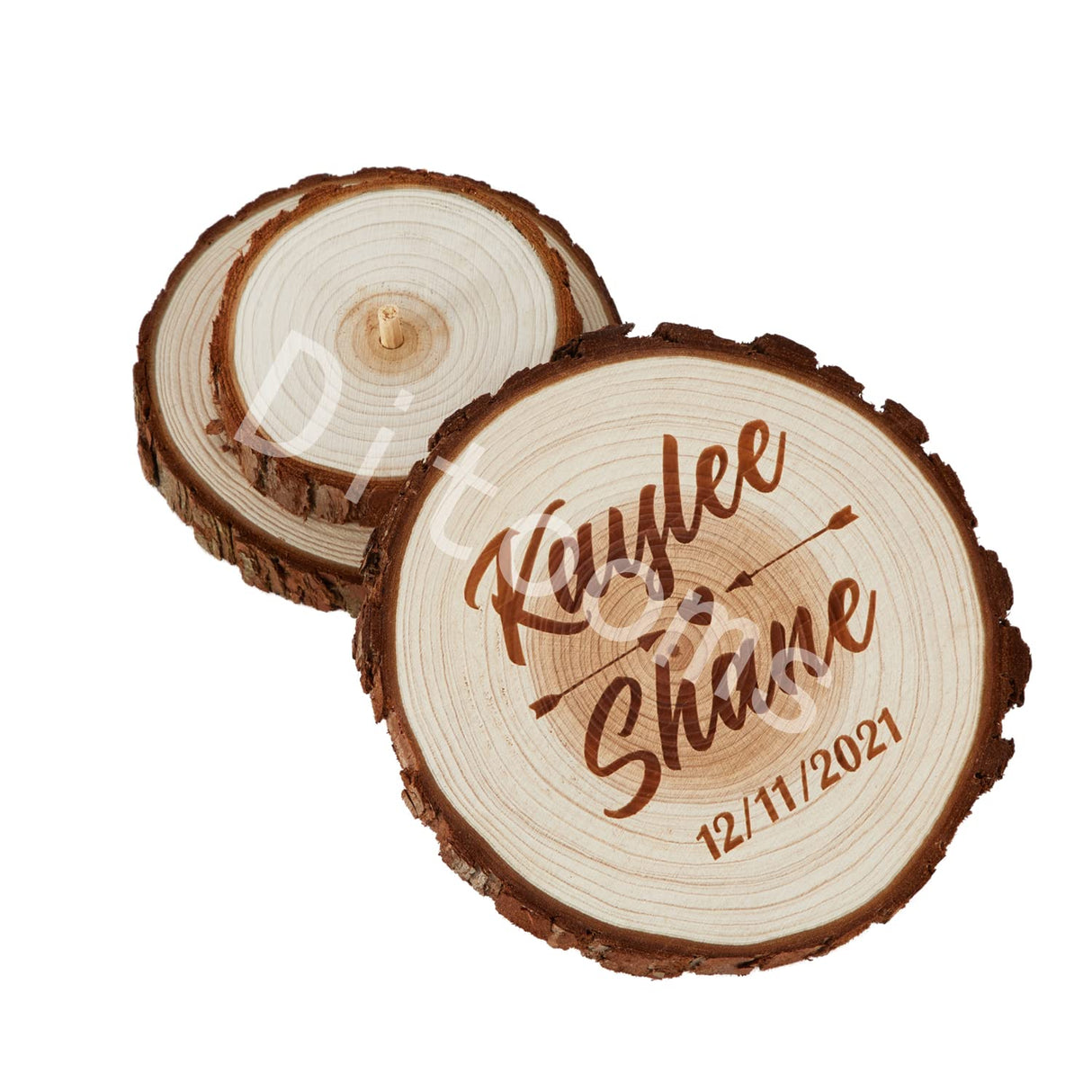 Personalized Rustic Wedding Cake Topper Wooden Wedding Cake Toppers Engraved Name & Date Custom Sweet Heart Design Rustic Country Decoration Ditooms