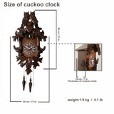 Ninefish Deep Chestnut 21x13 Dual Owl Roof Decorative Cuckoo Clock: Uniquely Beautiful, Illuminate Your Home! Night Mode, Quartz Movement, and Automatic Light Sensor Perfectly Integrated! Ninefish