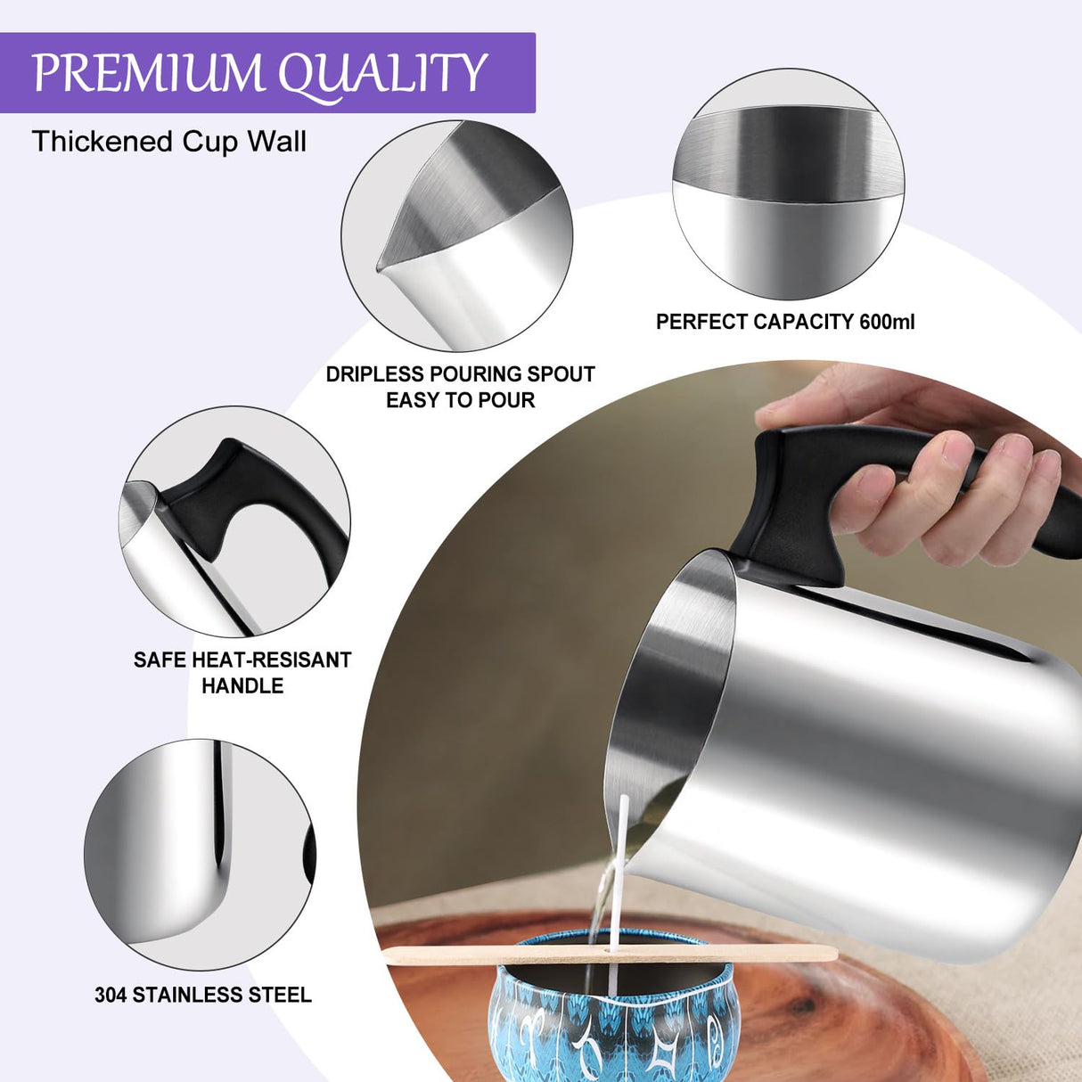 ECLHTLNY Candle Making Kit,Complete Sets, Contains Soy Wax, Exquisite Jars,DIY Candle Making Kit for Beginners and Adults, Christma's Day Gift,Valentine's Day Gift ECLHTLNY