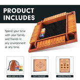 TooyBing Upgraded 1-4 Players Shut The Box Dice Game, Wooden Board Table Family Game for Kids and Adults with 12 Dice, Classic Tabletop Math Game for Pub Classroom Party, Gift for Christmas Birthday TooyBing