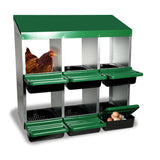 Eggluuz Chicken Nesting Box, 6 Compartments Chickens Egg Laying Nest Boxes for Hens Eggluuz