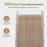 YXPOLYER ABS Filament Marble Series 3D Printing Filament 1.75mm 1kg, Grey Beige Textured Tan 3D Printer Filament High-Heat, High-Strength & Moisture-Resistant, with Upgrade AMS-Compatible Spool yxpolyer