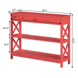 Convenience Concepts Oxford 1 Drawer Console Table with Shelves, Coral Convenience Concepts
