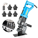 Bonvoisin Electric Hydraulic Hole Puncher Φ1/4"-4/5" 1200W Punching Machine 110V Metal Hole Punch with Carbon Brush 5 Dies for Iron Copper Aluminum Plate Angle Steel Bonvoisin