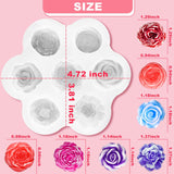 7 Cavity Flower Silicone Molds, Flower Candle Molds for Candle Making, Rose Peony Fondant Molds for Jelly Chocolate Mousse Cake Decorating Scented Candles Soaps Making, Wax, Resin Casting Crafts ZQYSING