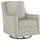 Signature Design by Ashley Kambria Casual Upholstered Swivel Glider Accent Chair, Gray Signature Design by Ashley