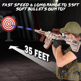 VATOS Wooden Gun Puzzles, 3D Wooden Puzzles Gun for Adult with Foam Soft Bullet, Electric Wooden M416 Model Rifle Puzzle Toy Guns, Wood Puzzles DIY Building Kits for Adult Christmas Birthday Gift VATOS