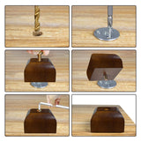 AORYVIC Sofa Legs Square Bed Feet 2 inch Wood Replacement Leg for Furniture Set of 4, Dark Brown AORYVIC