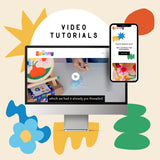 SPINNY Punch Needle Kit, Two Large Floral Designs w/ 2 Embroidery Hoops, Includes Beginner Video Tutorials and Instructions, Beginner Punch Stitch for Adults, Complete Kit for Crafters SPINNY