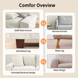 Czpalo 71.25" Chenille Sofa Couches for Living Room, 2 Seater Sofa with 2 Pillows, Small Modern Loveseat Couch for Small Spaces, Office. (Beige, 71.25 inches) Czpalo