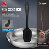 Walfos Silicone Spatula Set of 5 - (600°F) High Heat Resistant Kitchen Scraper Spatulas, One-Pieces Seamless Design, Perfect for Cooking Mixing & Baking - BPA Free and Dishwasher Safe,black Walfos