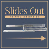 HOLD N' STORAGE Pull Out Cabinet Organizer, Heavy Duty-w/Lifetime Limited Warranty -11”W x 17”D-Requires At Least 12-1/4” Cabinet Opening, Steel Metal Cabinet Drawers Slide Out, Chrome Finish HOLDN’ STORAGE