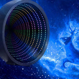 Chibuy LED Night Light 3D Mirror Wall Desktop Lamp Wedding Festival Party Decoration Sign Illusion Infinity Tunnel Mirror Light (Battery Powered) Chi-buy