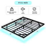 Awesofurni Floating Bed Frame Full Size, Full Bed Frame with Smart LED Lights, Heavy Duty Modern Metal Platform Bed No Box Spring Needed - Easy Assembly and Noise Free Awesofurni