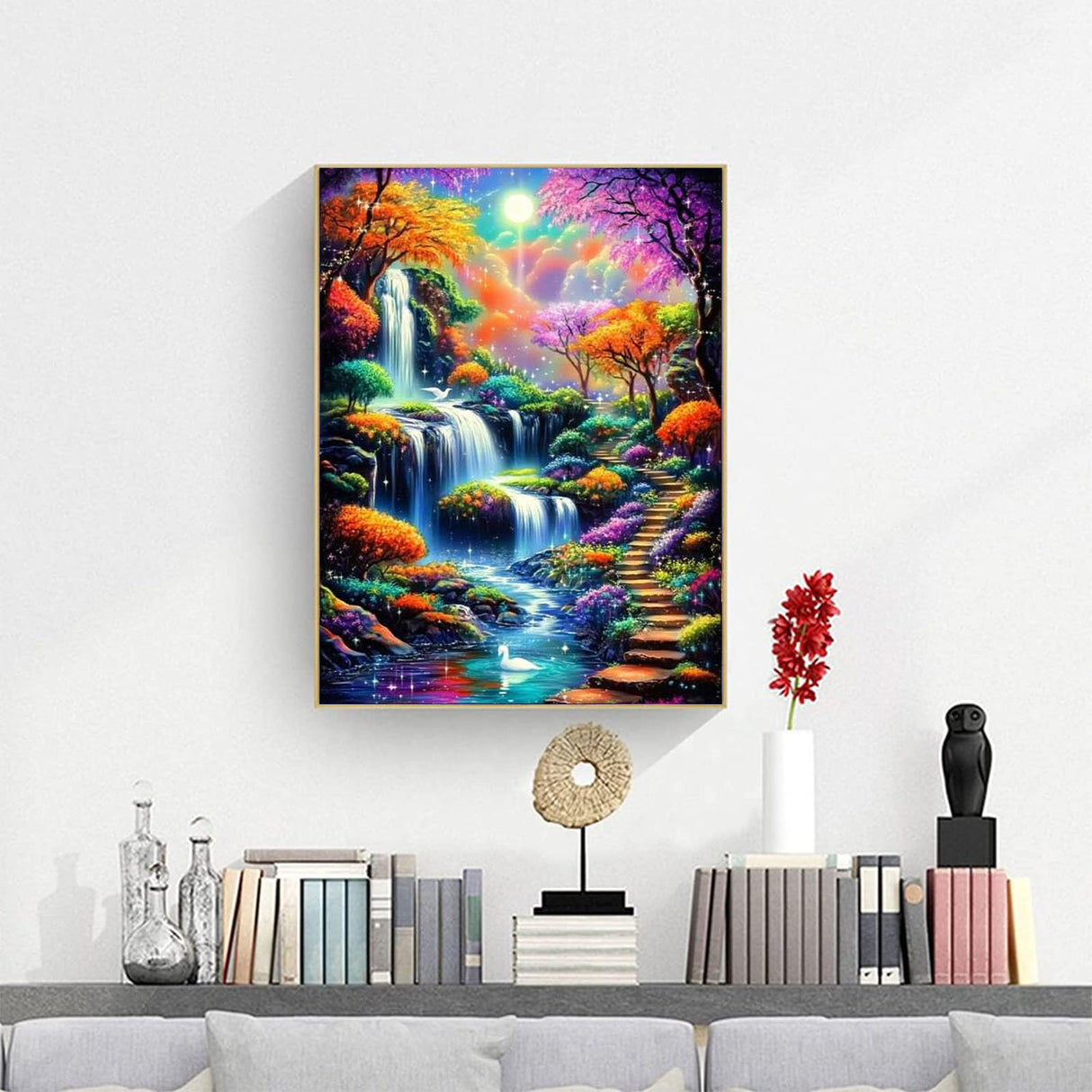 Landscape Diamond Painting Kits for Adults - Scenery Diamond Art Kits for Adults, Round 5D Forest Gem Art Kit for Adult DIY Crafts Kit Gift Home Wall Decor Gifts (16x12 inch) xackcme