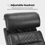 MCombo Power Recliner Chair with Adjustable Headrest, Home Theater Seating with USB & Type-C Port, Armrest Storage & LED Light HTS432SET (Dark Grey, Single Recliner) MCombo