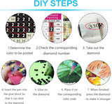 Benjenes 5D Large Size Diamond Painting Art Kits for Adults Diamond Art Waterfall Sakura Landscape Diamond Art Painting Full Drill Craft Kits for Fantasy Home Wall Decor 27.5 x 15.7Inch Benjenes