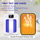 Heat Press Small Heat Press Machine for Heating Transfer, 7 × 4.8 inch Portable Easy Press Mini Heat Press for DIY T Shirts, Hats, Bags.etc(Blue) Legooin