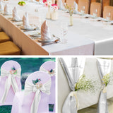 Aneco 4 Pack Satin Table Runner 12 x 108 Inch White Long Bright Silk and Smooth Fabric Party Table Runner for Wedding Banquet Party Decoration Aneco