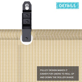 Coarbor Outdoor Roll up Shades Blinds for Porch Patio Shade Exterior Roller Shade Privacy Shade Screen for Deck Pergola Gazebo Beige 6'W x 6'H COARBOR