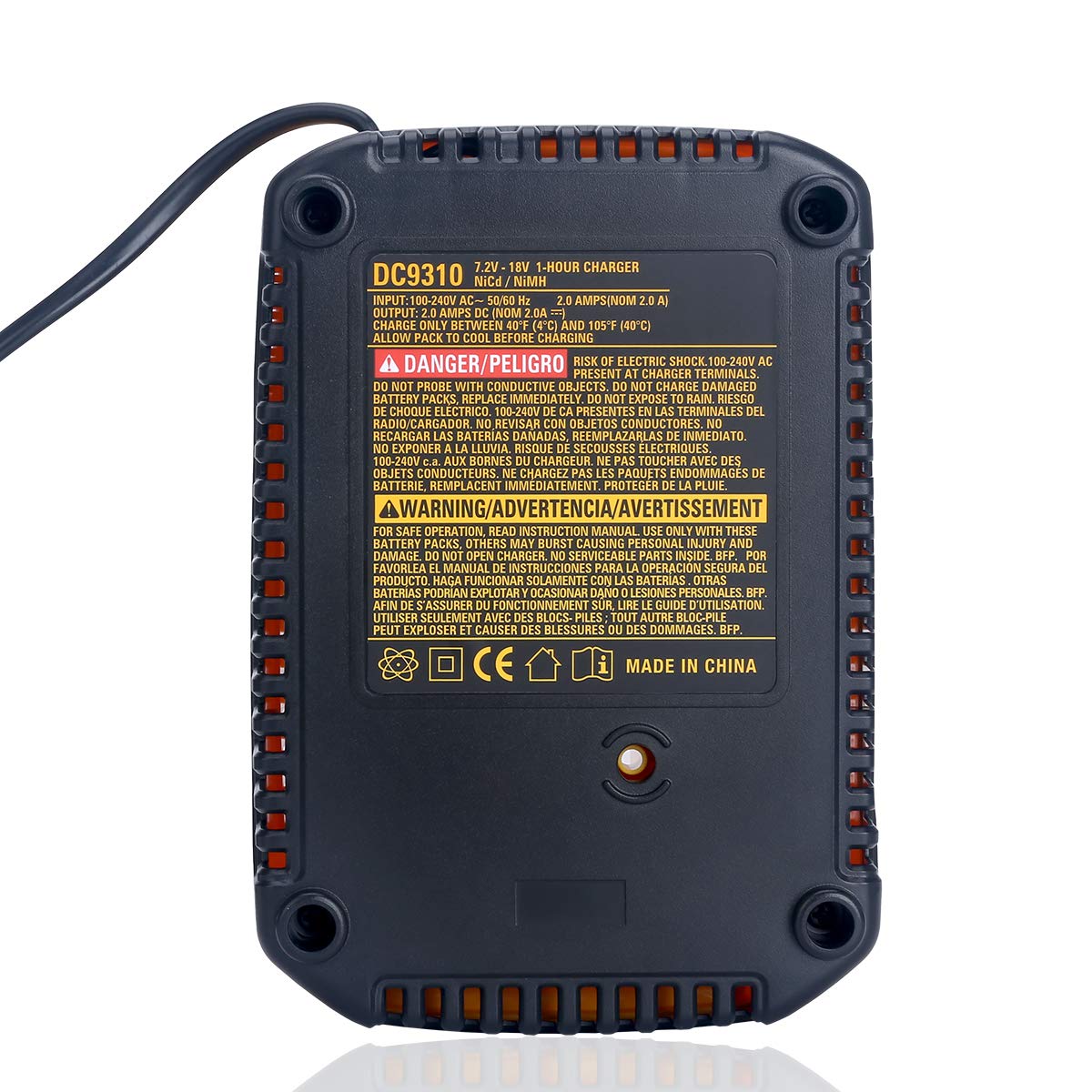 DC9310 Fast Charger Replace for DEWALT 18 volts battery Charger DW9116 Compatible with Dewalt 7.2V-18V Battery XRP NiCD/NiMH Battery DC9098 DC9096 DC9091 DE9057 DW9072(Not for Lithium battery) Qbmel