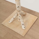 Tableclothsfactory 7.5ft Natural Birch Wood Square Wedding Arch, Rustic Arbor Photography Backdrop Stand Tableclothsfactory