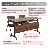 Folding Conference Table,Mobile Conference Room Tables Rolling Meeting Table with Caster Wheels,Flip Top Mobile Training Table,Foldable Rectangle Seminar Tables for Office,Classr (4pack, 47.2in) MSFDC