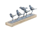 Deco 79 Metal Bird Decorative Sculpture Home Decor Statue, Accent Figurine 18" x 4" x 7", Gray Deco 79