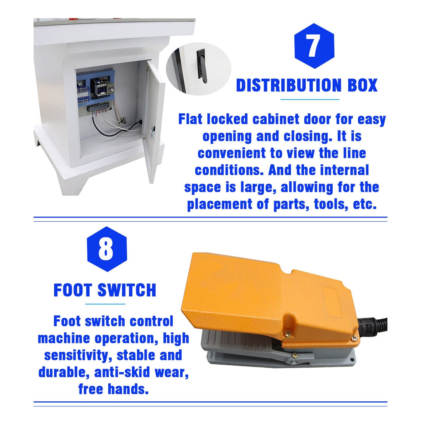 LGXEnzhuo 110V Pneumatic Hinge Boring Insertion Machine Single Head Hinge Drill Hinge Drilling Machine for Drilling Wardrobe Door Kitchen Cabinet Door Bookcase Door 3Z-48-6 1.5KW - WoodArtSupply