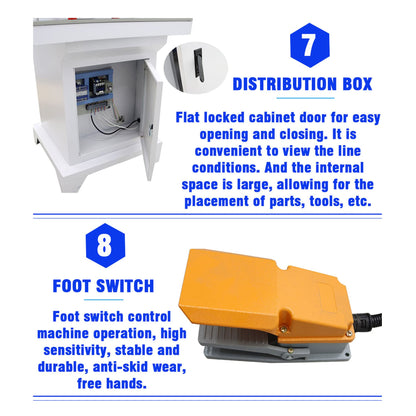 LGXEnzhuo 110V Pneumatic Hinge Boring Insertion Machine Single Head Hinge Drill Hinge Drilling Machine for Drilling Wardrobe Door Kitchen Cabinet Door Bookcase Door 3Z-48-6 1.5KW - WoodArtSupply