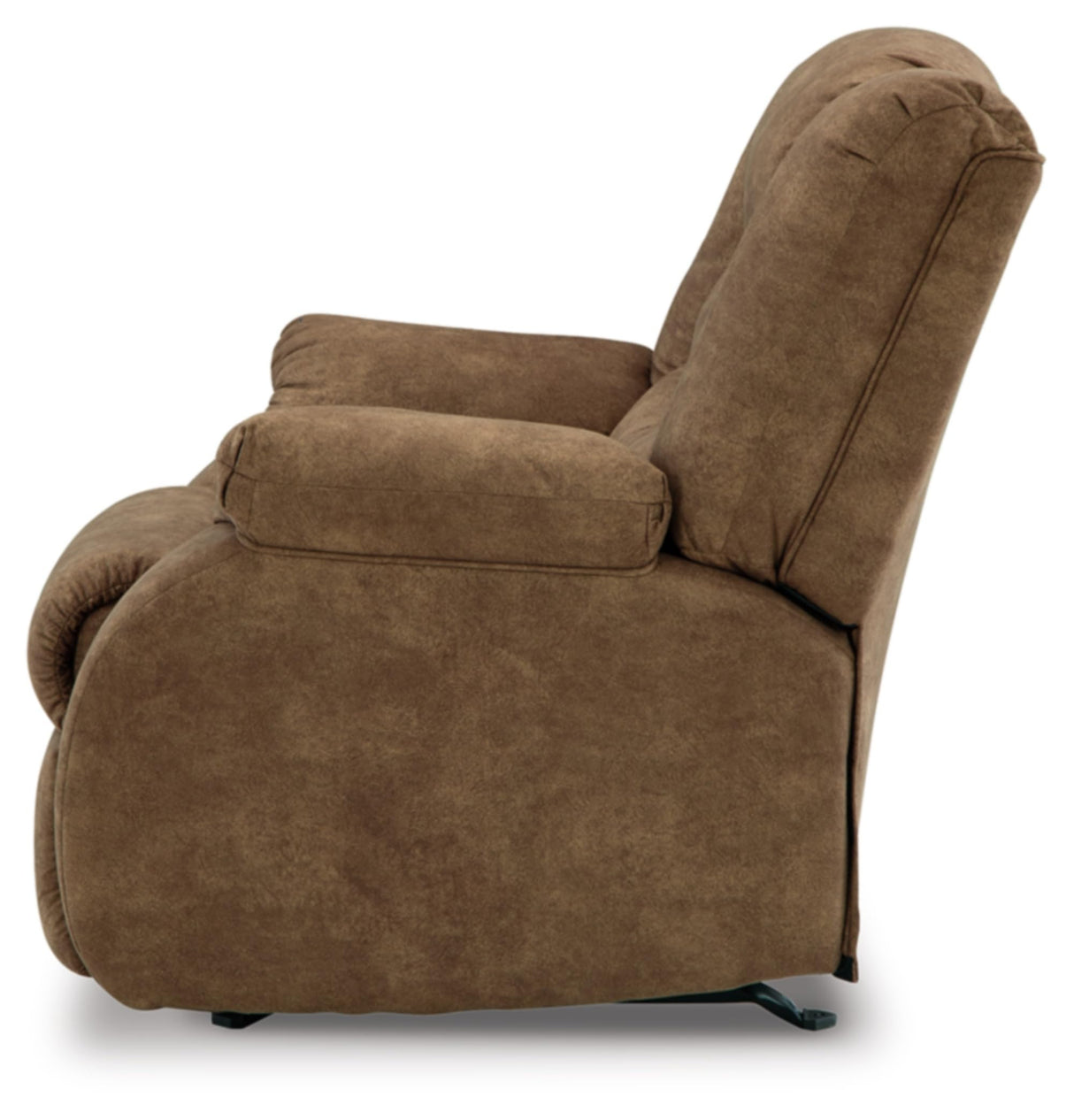 Signature Design by Ashley Partymate Contemporary Faux Leather Manual Rocker Recliner, Dark Brown Signature Design by Ashley