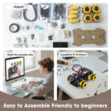 ACEBOTT Robot Kit, Robotics for Kids Ages 8-12, STEM Toys for Boys with Remote & App Control, Arduino & Scratch Compatible, Science Kits for Kids Age 8-12, Gift for Boys & Girls(Yellow) ACEBOTT