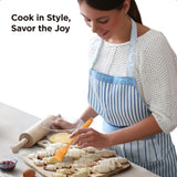 Kitchen Mama WaltzGrip Platinum Silicone Basting Pastry Brush: Set of 2 Heat-Resistant Brushes for Cooking, Baking, Grilling, and Spreading Oil or Butter - Dishwasher-Safe (Yellow) Kitchen Mama